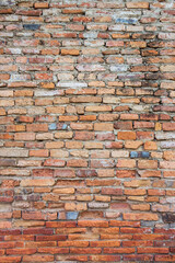 Naklejka premium Old broken wall background with bricks.