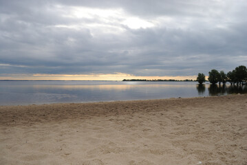 Beach on a cloudy day