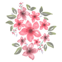 Watercolor Bouquet Flower 