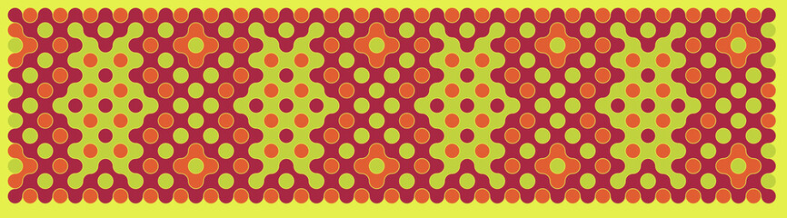 Multicolor truchet tiling connections illustration