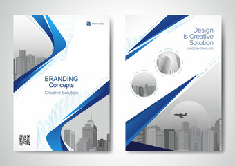 Template vector design for Brochure, AnnualReport, Magazine, Poster, Corporate Presentation, Portfolio, Flyer, infographic, layout modern with color size A4, Front and back, Easy to use.