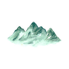 Obraz premium Watercolor abstract hills. High quality photo