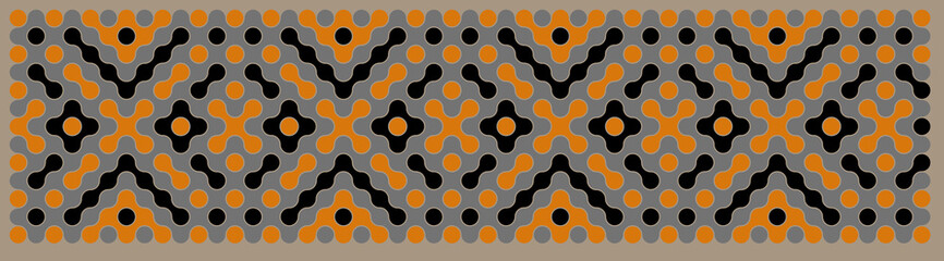 Multicolor truchet tiling connections illustration