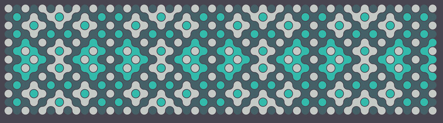 Multicolor truchet tiling connections illustration