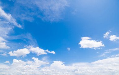 Panoramic view of clear blue sky and clouds, clouds with background.