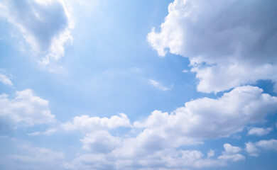 Panoramic view of clear blue sky and clouds, clouds with background.