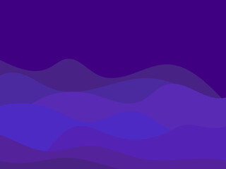 Night wavy landscape in a minimalist style. Boho typographic decor for prints, posters and interior designs. Mid-century modern decor. Vector illustration