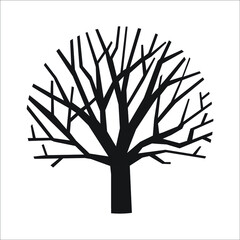 monochrome simple tree logo