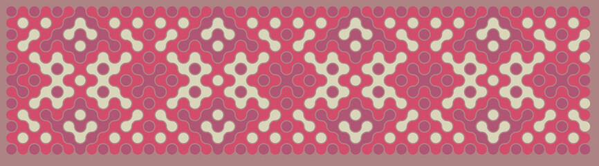 Multicolor truchet tiling connections illustration