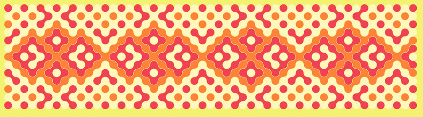 Multicolor truchet tiling connections illustration