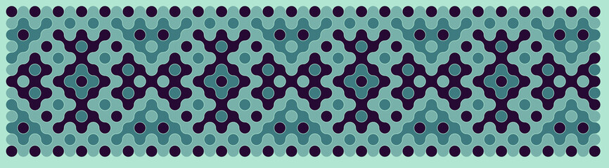Multicolor truchet tiling connections illustration