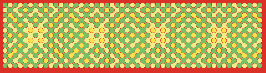 Multicolor truchet tiling connections illustration