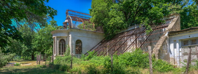 Marazli greenhouse in Chkalov sanatorium in Odessa, Ukraine - obrazy, fototapety, plakaty