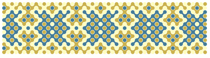 Multicolor truchet tiling connections illustration