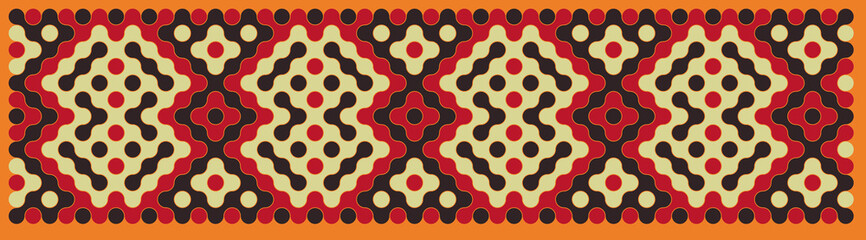 Multicolor truchet tiling connections illustration