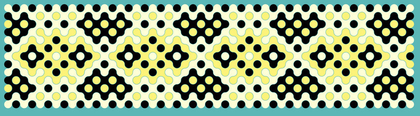 Multicolor truchet tiling connections illustration