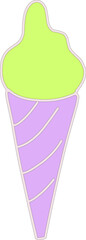 Ice cream illustration on a white background