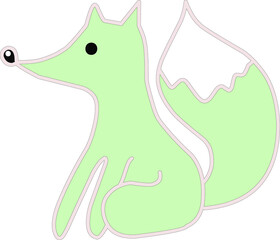 Cute Fox illustration on a white background