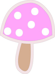Mushroom illustration on a white background