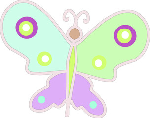 Butterfly illustration on a white background