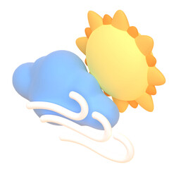 Brighty in 3d render for graphic asset web presentation or other