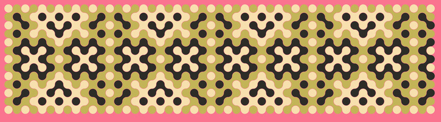 Multicolor truchet tiling connections illustration