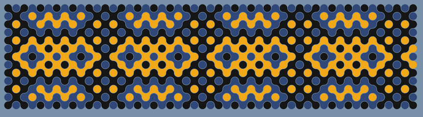 Multicolor truchet tiling connections illustration