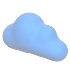 Cloudy in 3d render for graphic asset web presentation or other