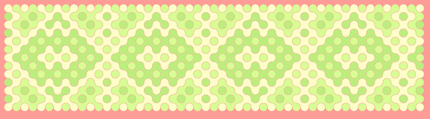 Multicolor truchet tiling connections illustration