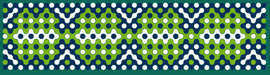 Multicolor truchet tiling connections illustration