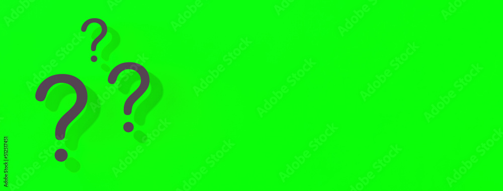 Fototapete question marks with shadow on yellow background.technical support. answers to questions. banner for 