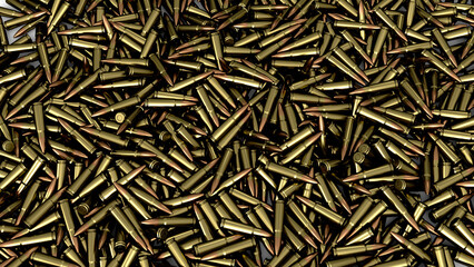 bullets or ammunition top view ammunition background	 - obrazy, fototapety, plakaty