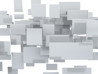 Abstract blank metal square 3d background