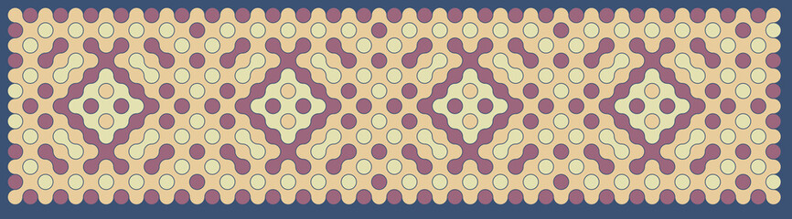 Multicolor truchet tiling connections illustration