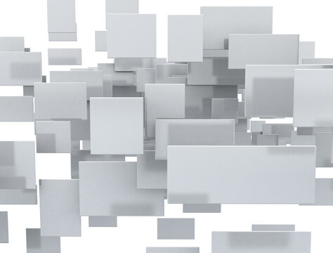 Abstract blank metal square 3d background © Jezper