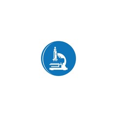 Microscope icon vector, logo design illustration