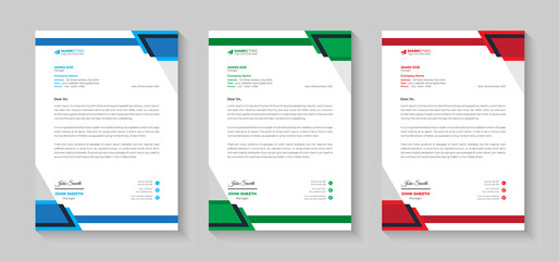 Creative Modern & Clean business letterhead Design, corporate letterhead Template, Abstract Letterhead Design, Minimalist business letterhead template design.