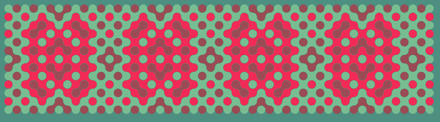 Multicolor truchet tiling connections illustration