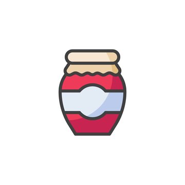 recommend clip art: Jam jar filled outline icon