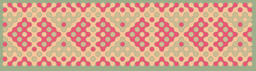 Multicolor truchet tiling connections illustration