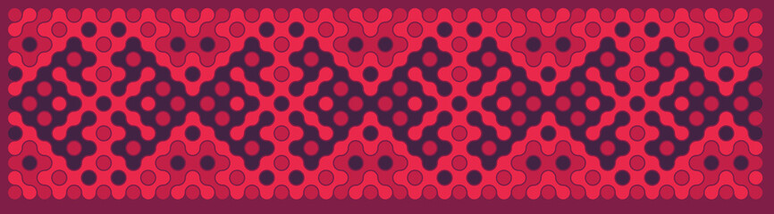 Fototapeta na wymiar Multicolor truchet tiling connections illustration