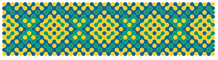 Multicolor truchet tiling connections illustration