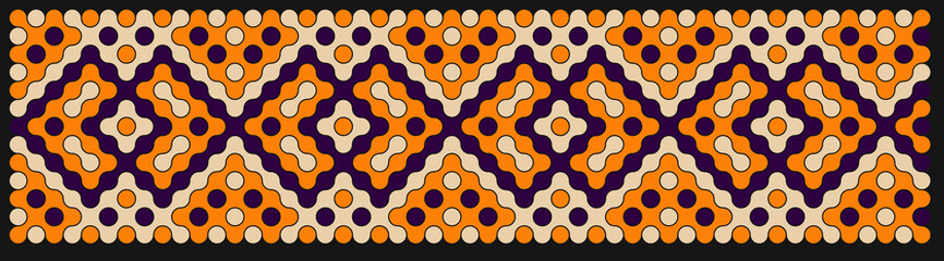 Multicolor truchet tiling connections illustration