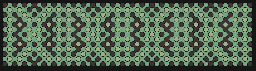 Multicolor truchet tiling connections illustration