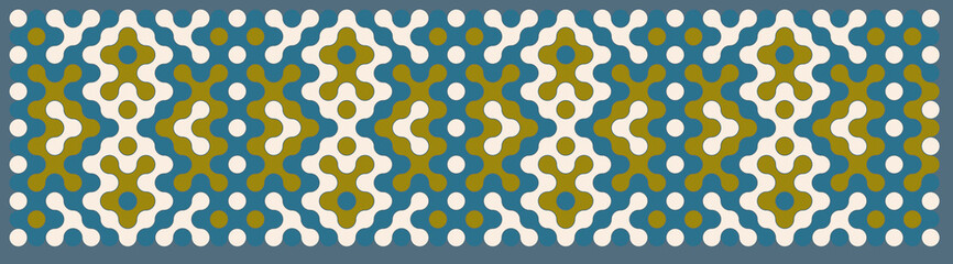 Multicolor truchet tiling connections illustration