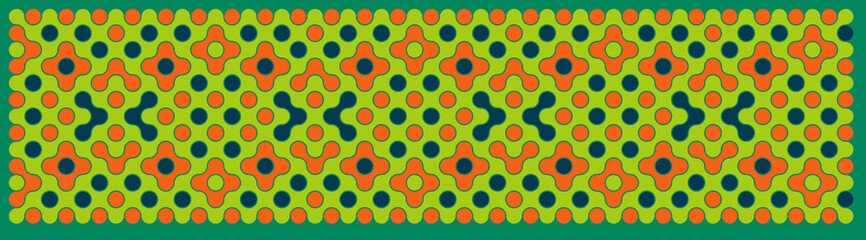 Multicolor truchet tiling connections illustration