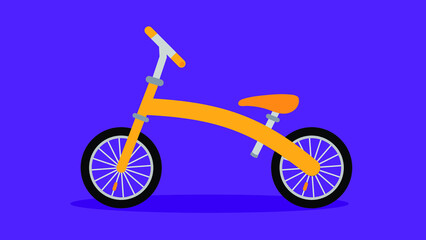 Fototapeta na wymiar Children's balance bike in the illustration