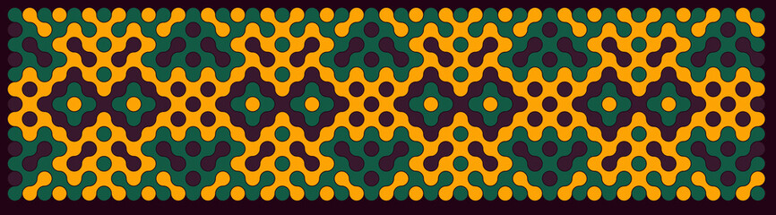 Multicolor truchet tiling connections illustration