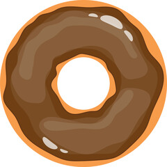 Delicious doughnut set clipart design illustration