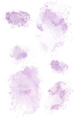 Watercolor splashes and strokes. Set of watercolor brush strokes